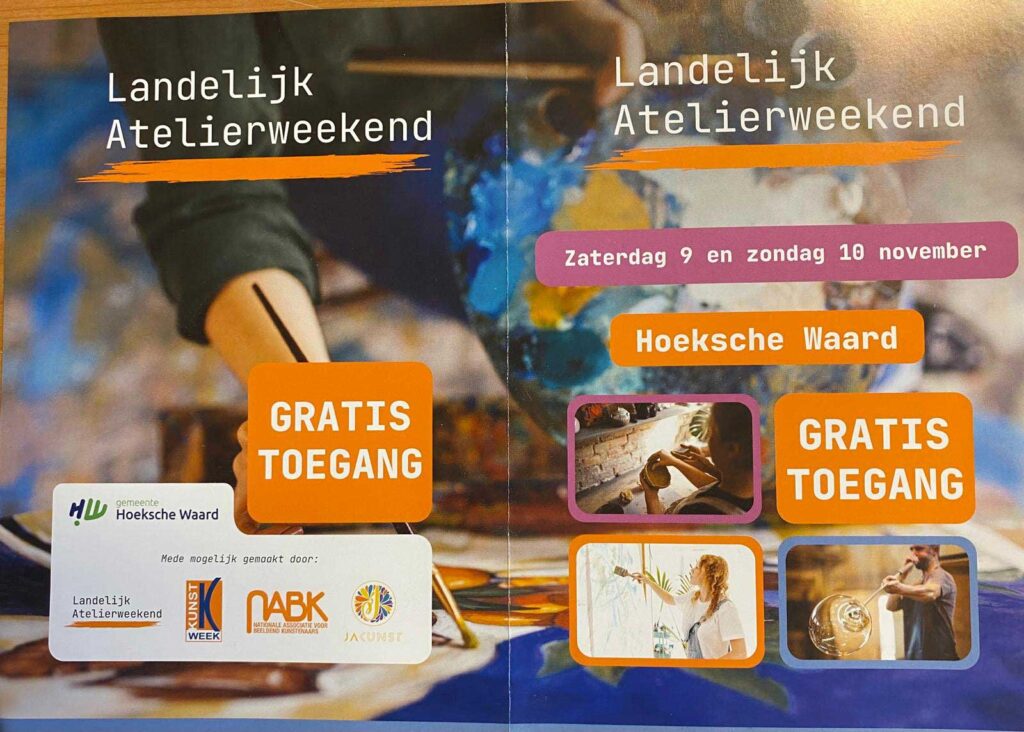 2 kunstateliers geopend in de Hoeksche Waard tijdens het Landelijk Atelierweekend