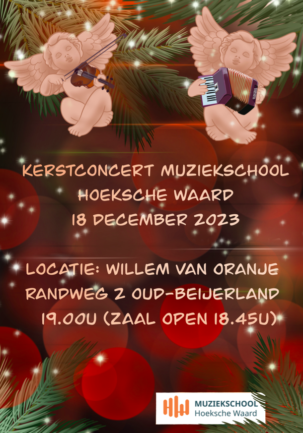 Kerstconcert Muziekschool Hoeksche Waard